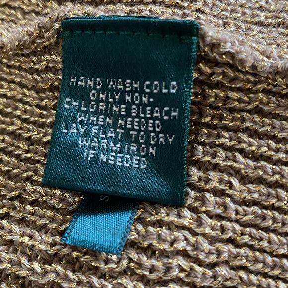 Large Ralph Lauren Gold Sweater Coat - Picture 3 of 3